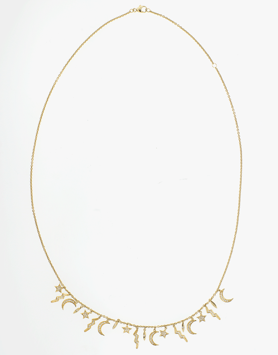 ANDREA FOHRMAN-Diamond Element Necklace-YELLOW GOLD