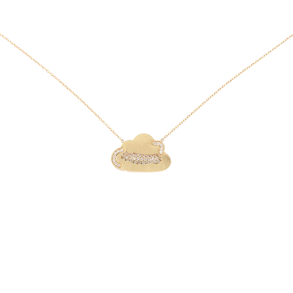ANDREA FOHRMAN-Diamond Pave Cloud Necklace-YELLOW GOLD