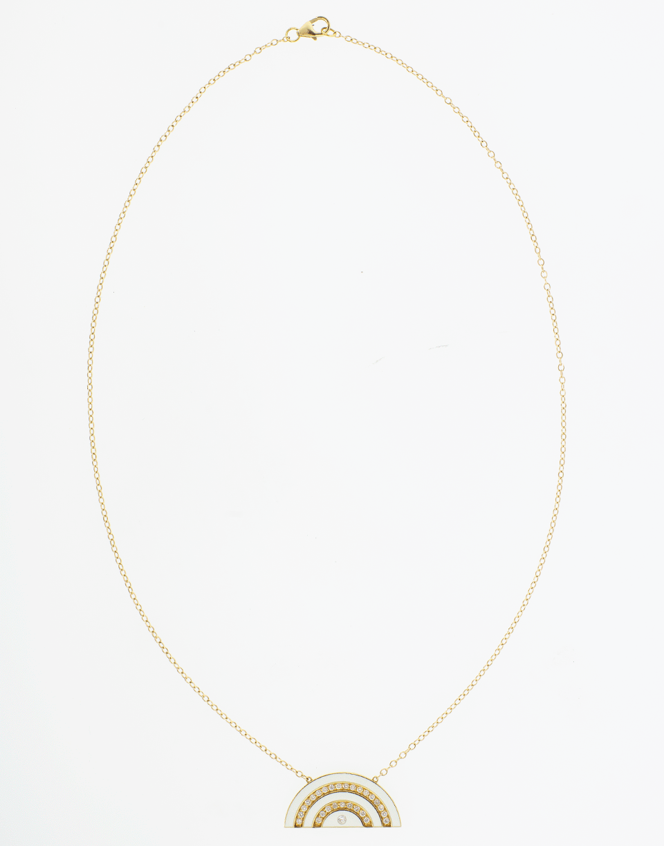 ANDREA FOHRMAN-Enamel Rainbow Necklace-YELLOW GOLD