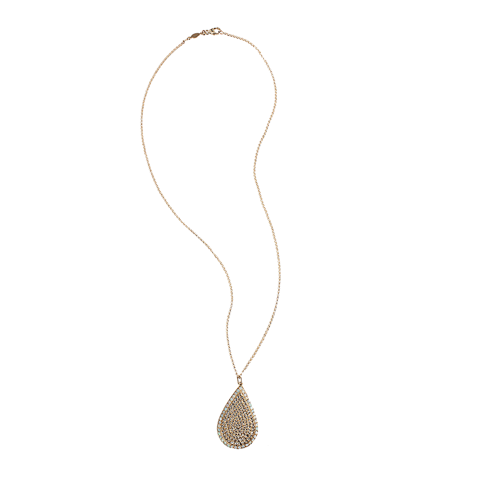 ANDREA FOHRMAN-Big Drop Rosecut Diamond Pendant Necklace with Opals-YLW GOLD