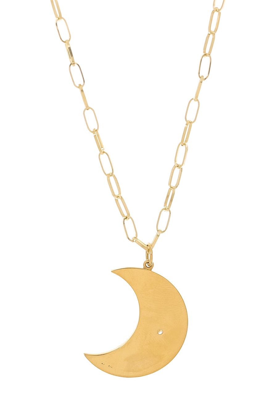 ANDREA FOHRMAN-Large Dune Crescent Pendant-YELLOW GOLD
