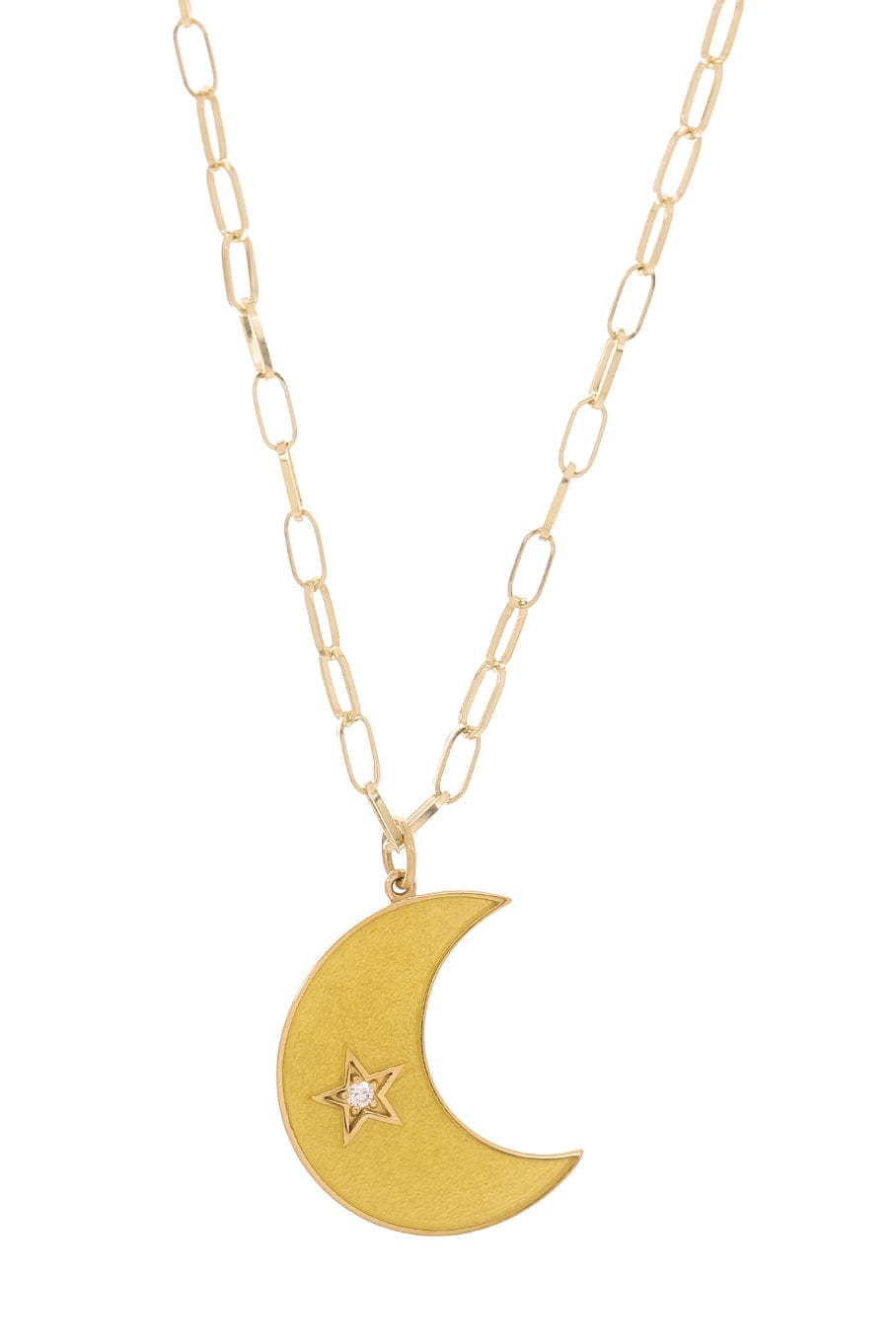 ANDREA FOHRMAN-Large Dune Crescent Pendant-YELLOW GOLD