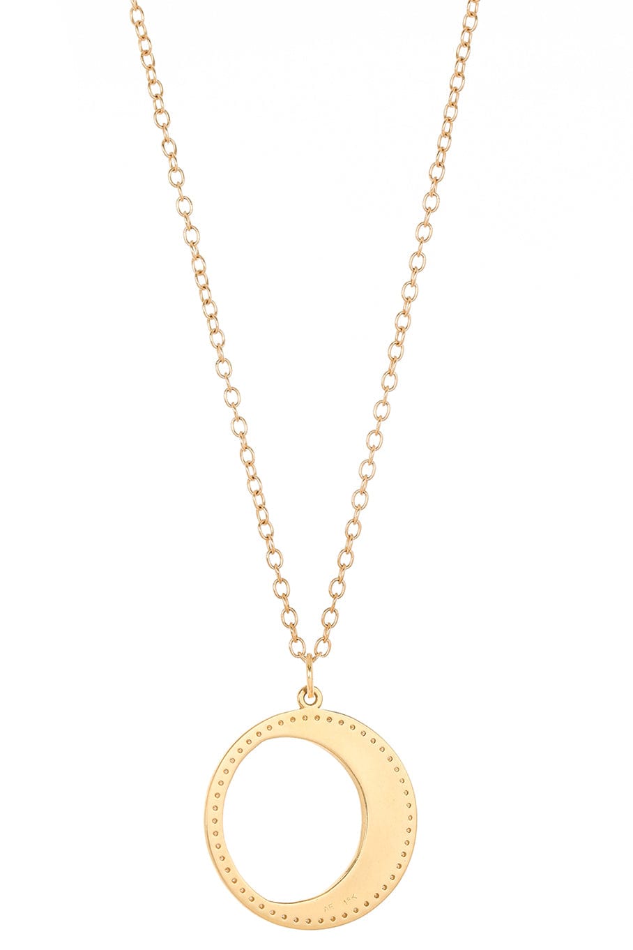 ANDREA FOHRMAN-Large Mauve Waning Moon Pendant-YELLOW GOLD