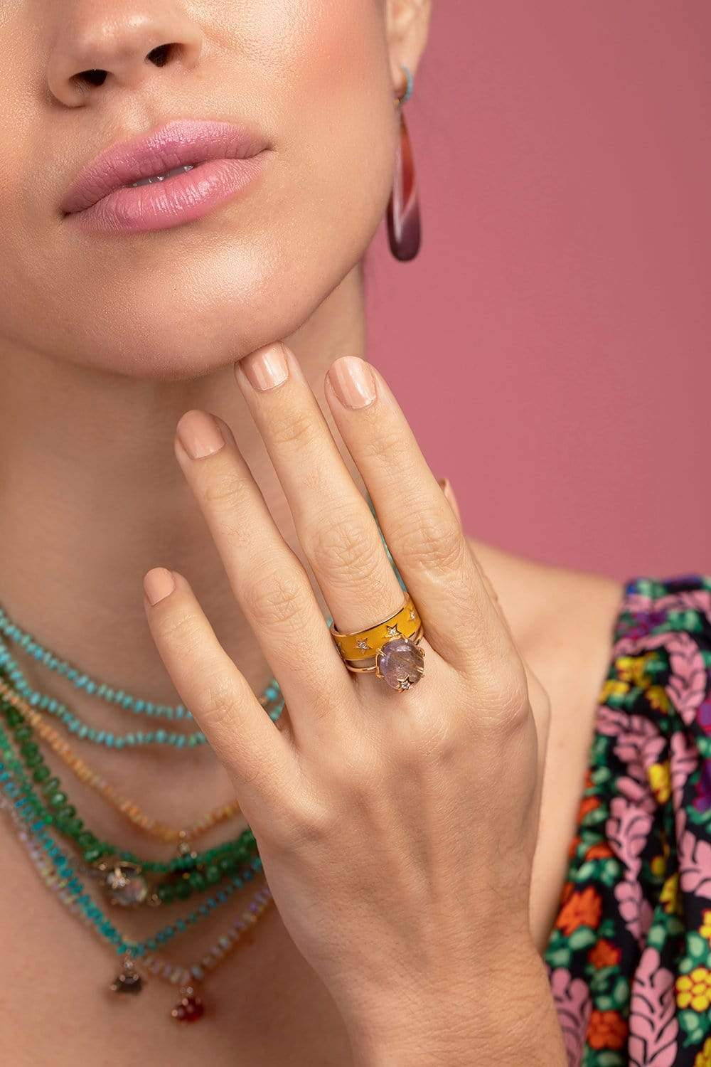 ANDREA FOHRMAN-Mini Galaxy Rose de France Ring-ROSE GOLD
