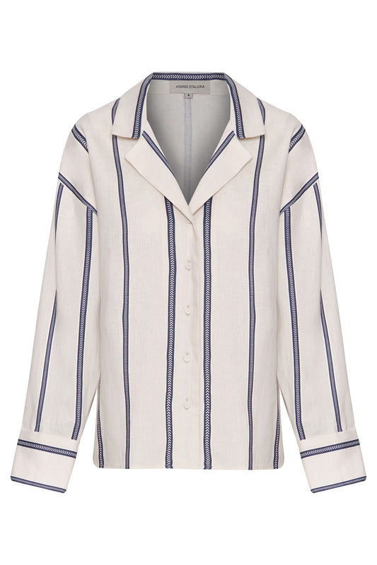 Salinas Shirt-STRIPE-0-CLOTHINGTOPBLOUSE-ANDRES OTALORA