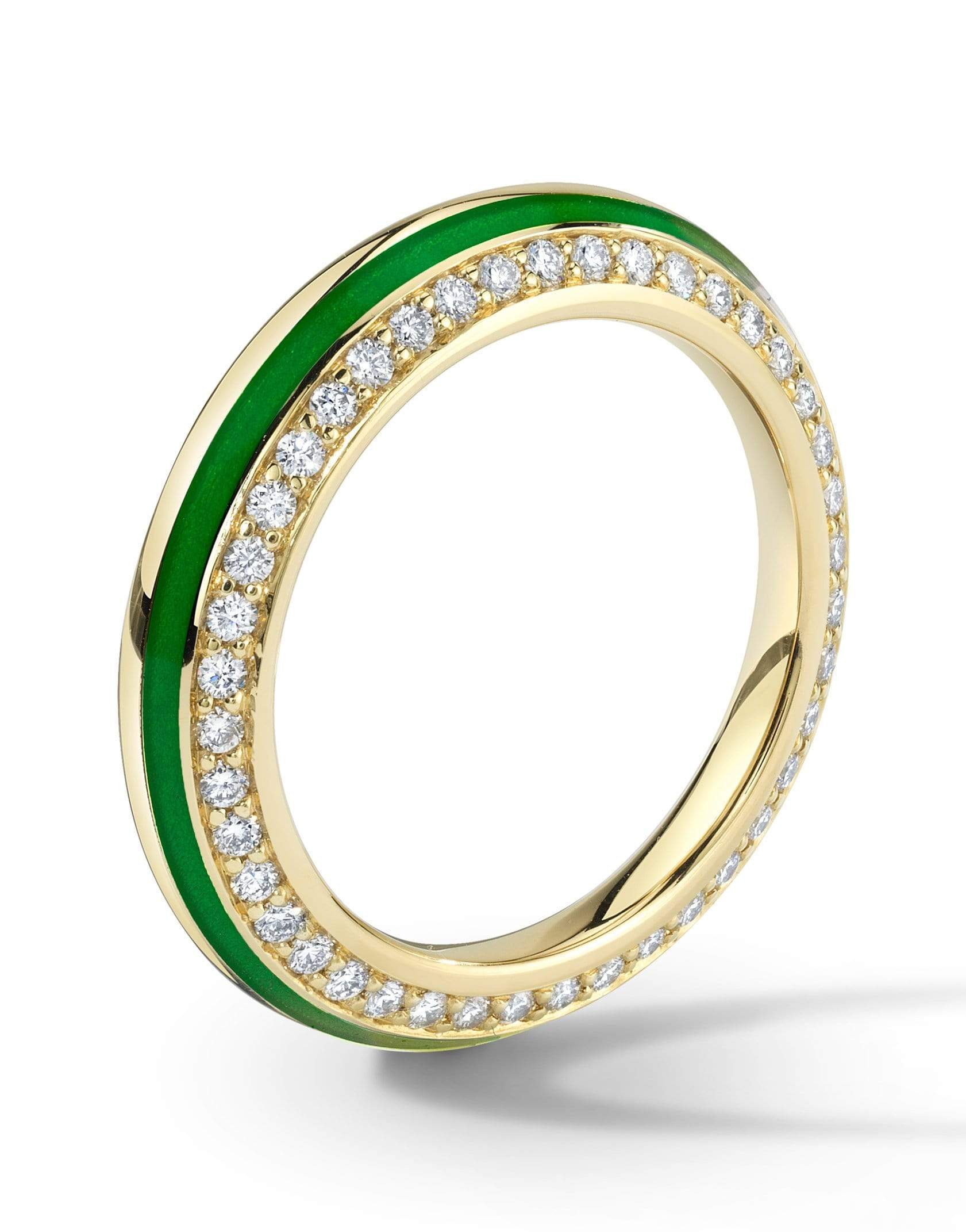 ANDY LIF-Purple Enamel Hoops-YELLOW GOLD