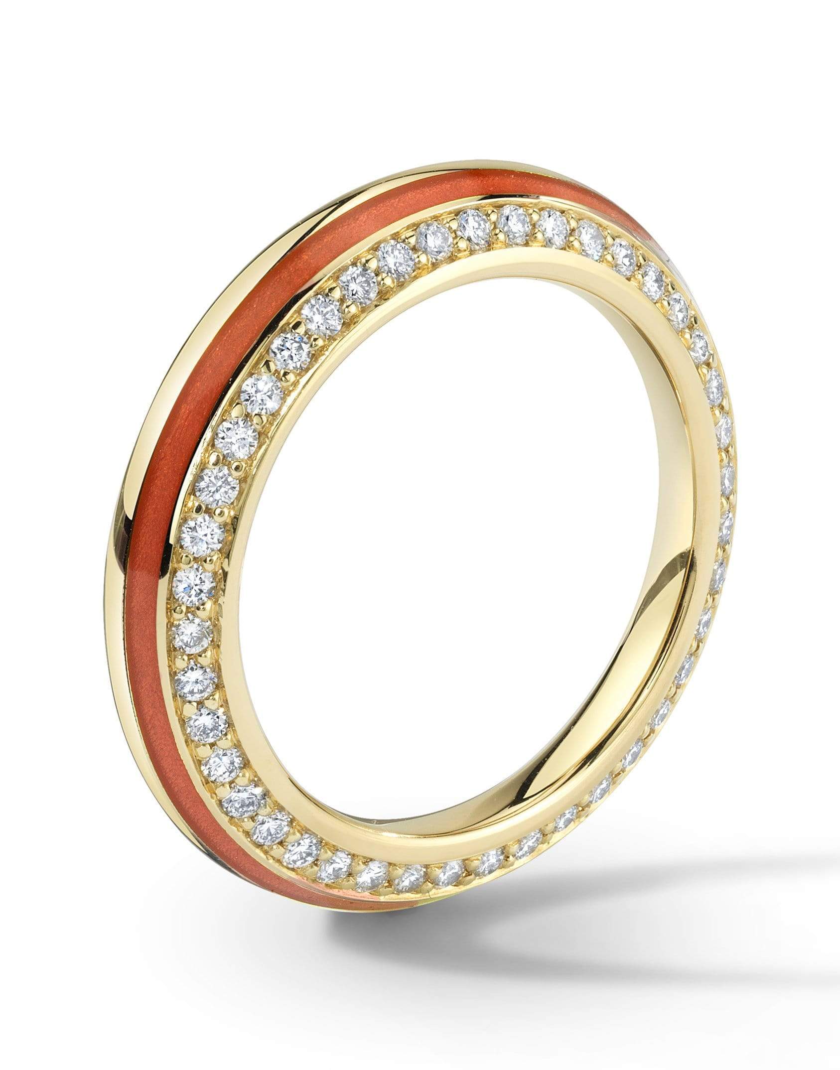 ANDY LIF-Purple Enamel Hoops-YELLOW GOLD