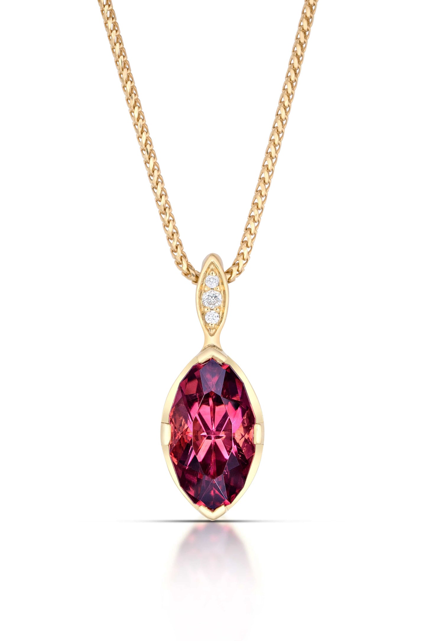 ANDY LIF-Rhodolite Garnet Pendant Necklace-YELLOW GOLD