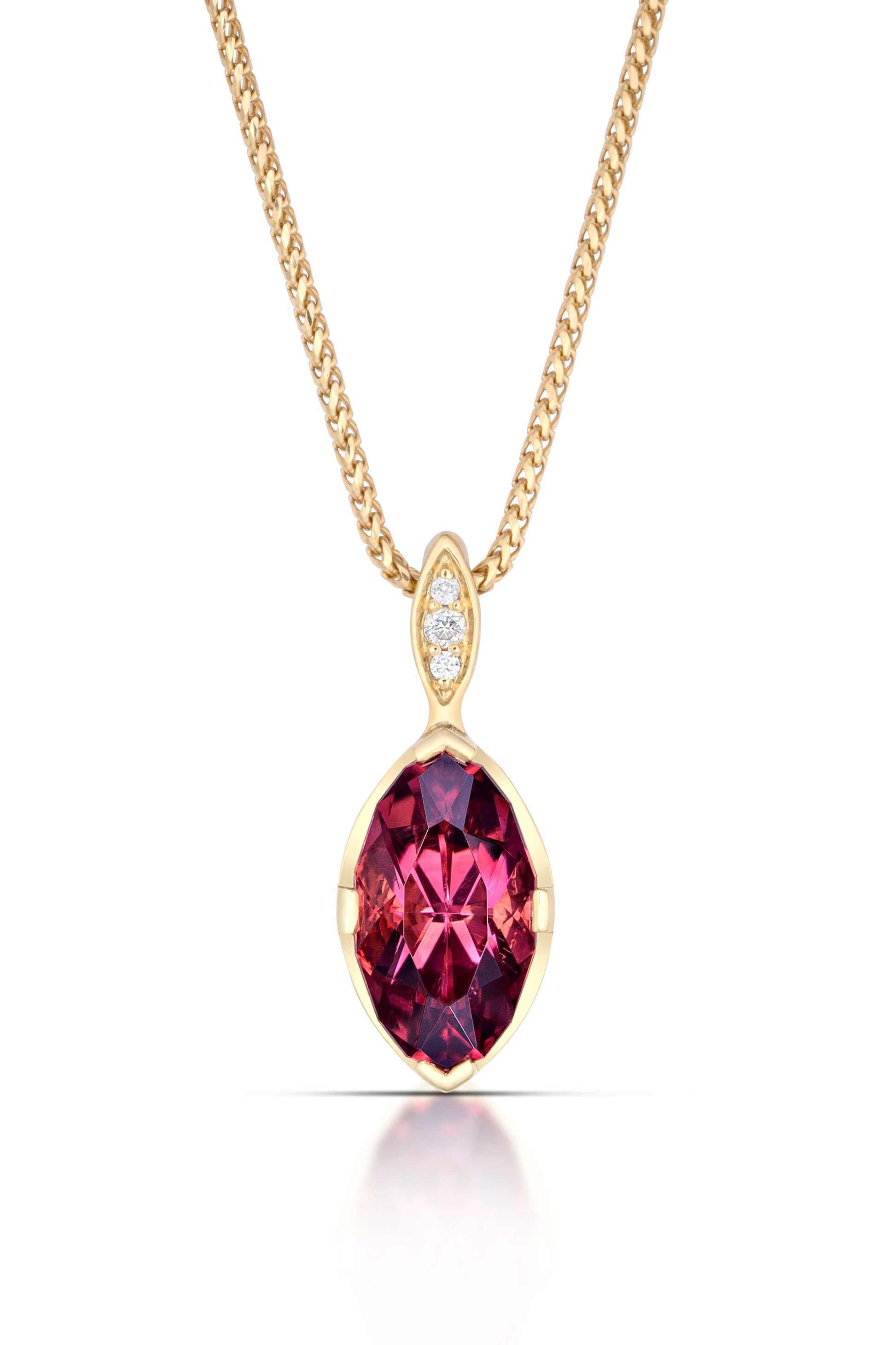 ANDY LIF-Rhodolite Garnet Pendant Necklace-YELLOW GOLD