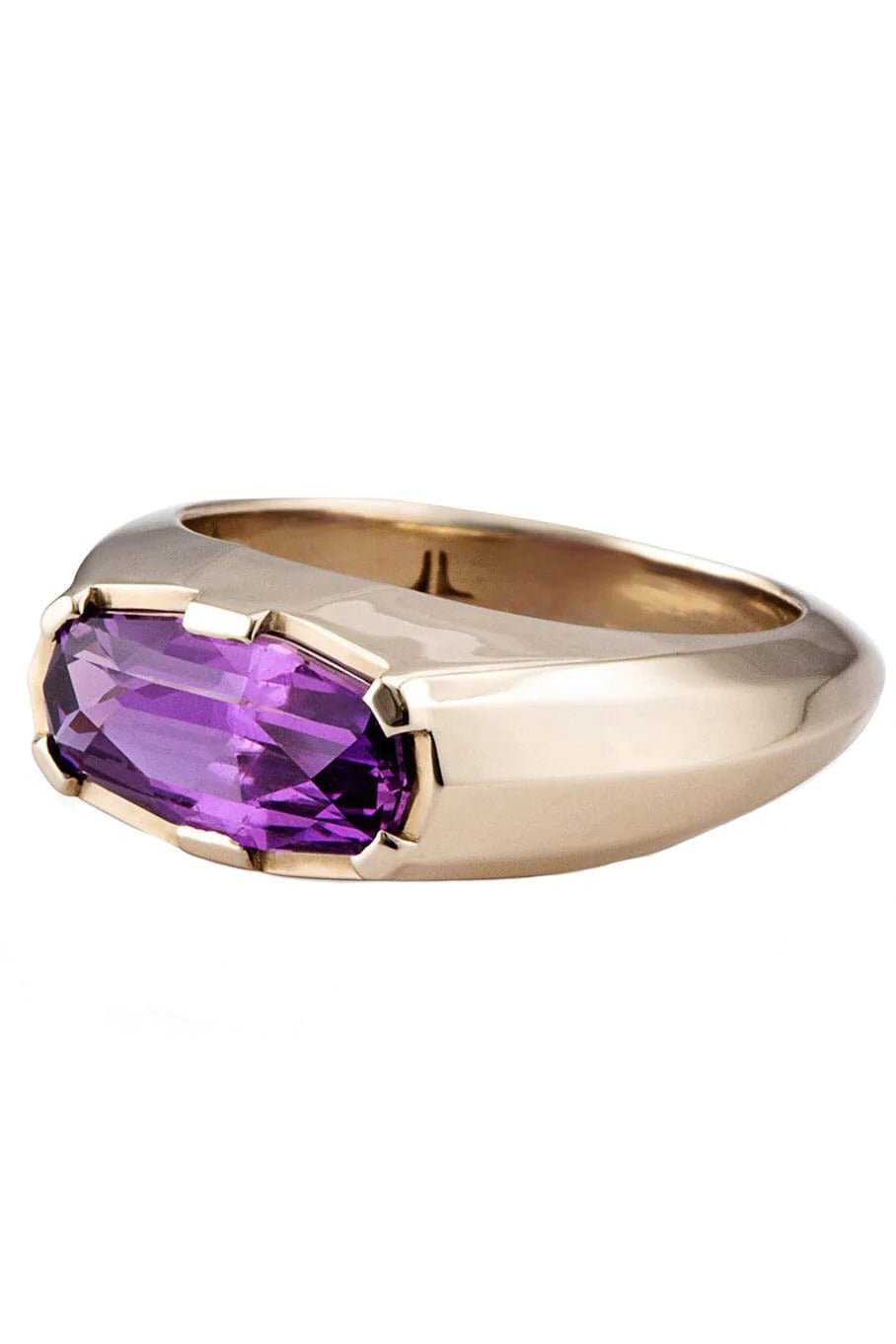 ANDY LIF-Purple Sapphire Roma Ring-WHITE GOLD