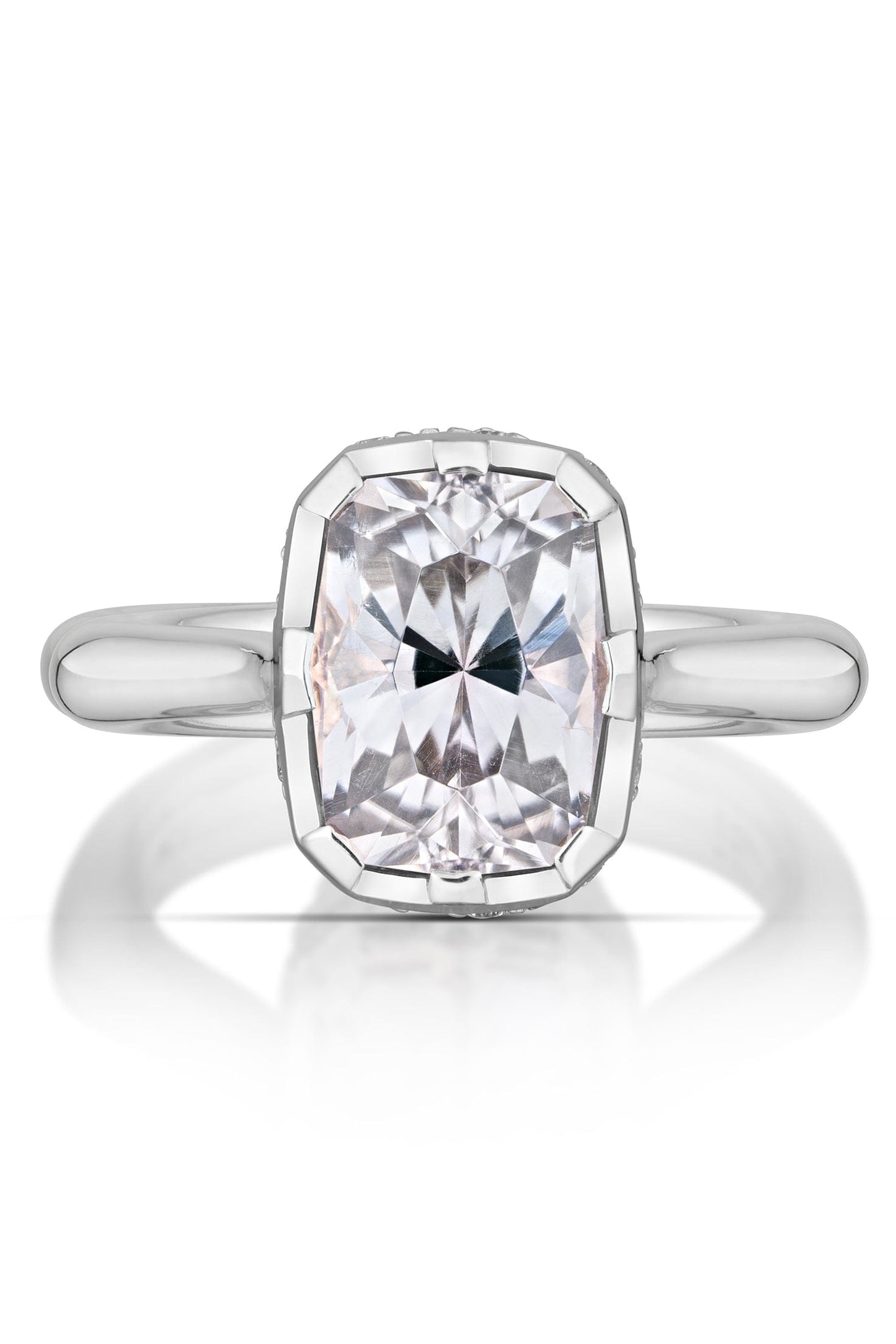 ANDY LIF-Precision Cut White Tourmaline Ring-WHITE GOLD