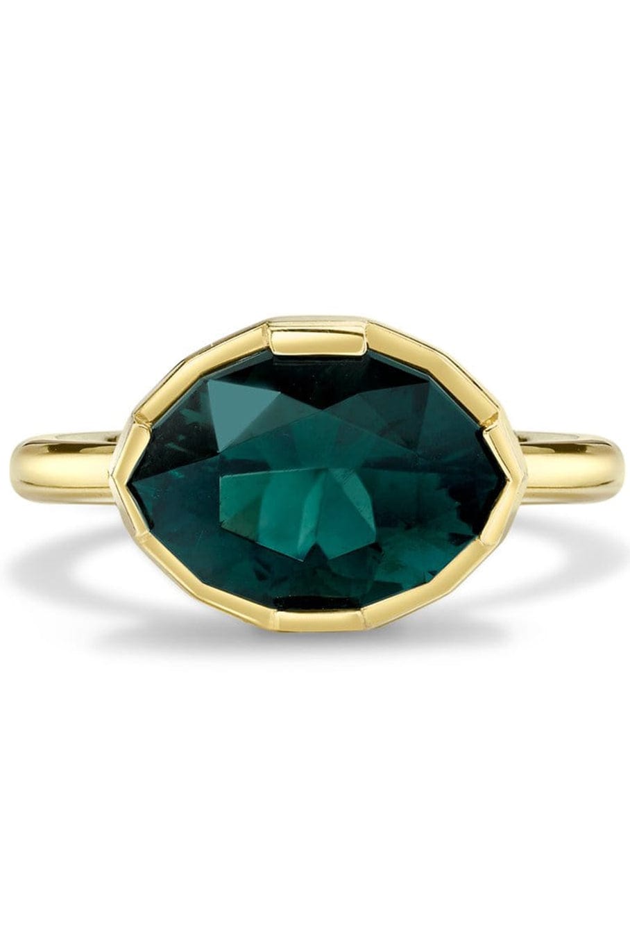 ANDY LIF-Sea Foam Tourmaline Diamond Ring-YELLOW GOLD