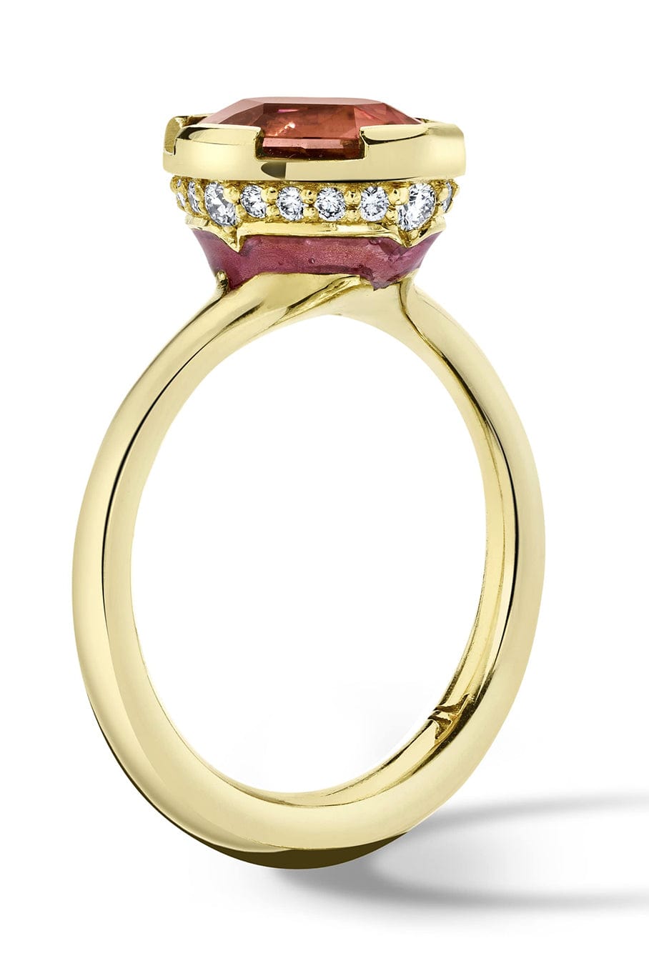 ANDY LIF-North Star Pink Tourmaline Ring-YELLOW GOLD
