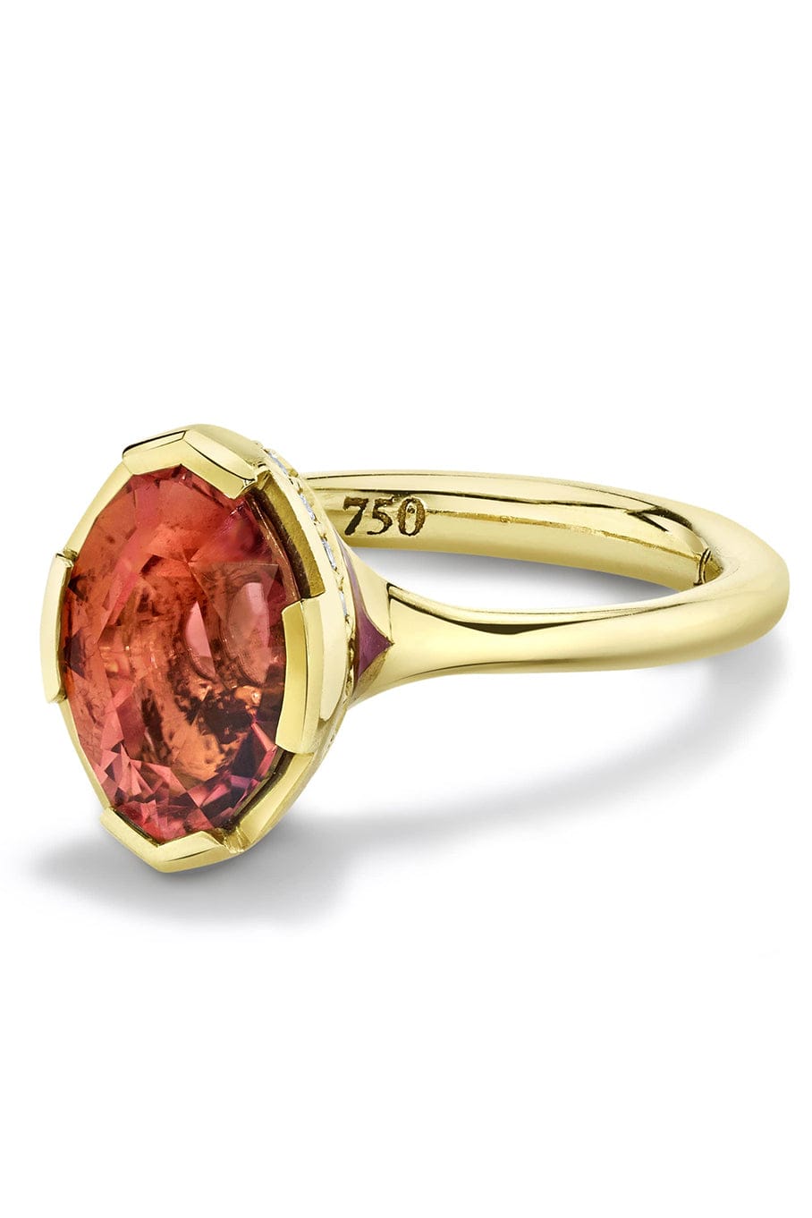 ANDY LIF-North Star Pink Tourmaline Ring-YELLOW GOLD