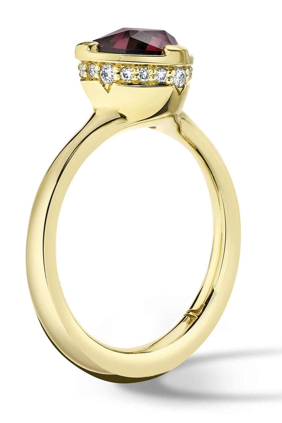 ANDY LIF-Purple Garnet Crown Ring-YELLOW GOLD