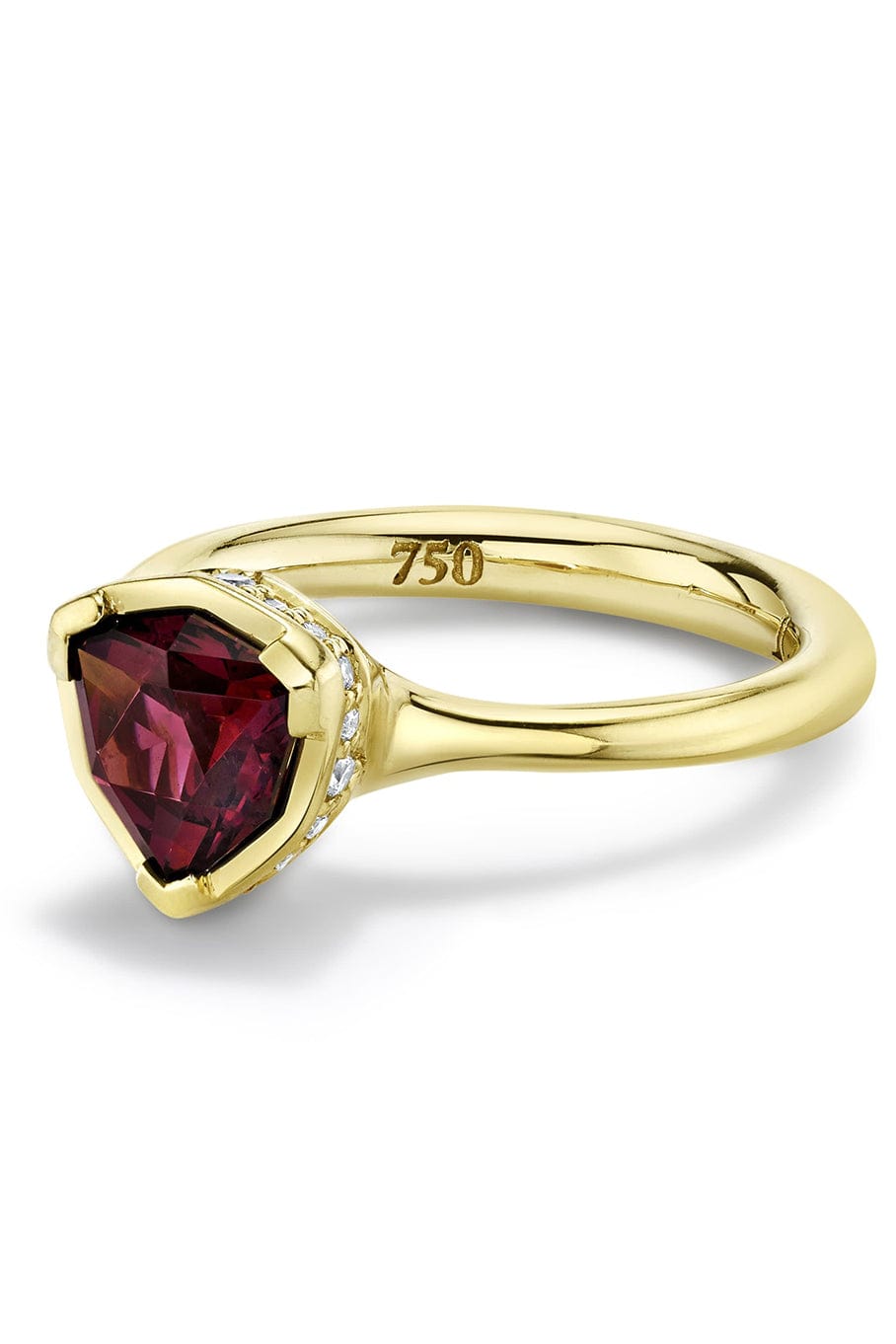 ANDY LIF-Purple Garnet Crown Ring-YELLOW GOLD