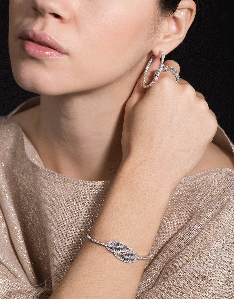 ANITA KO-Leaf Diamond Bracelet-WHITE GOLD