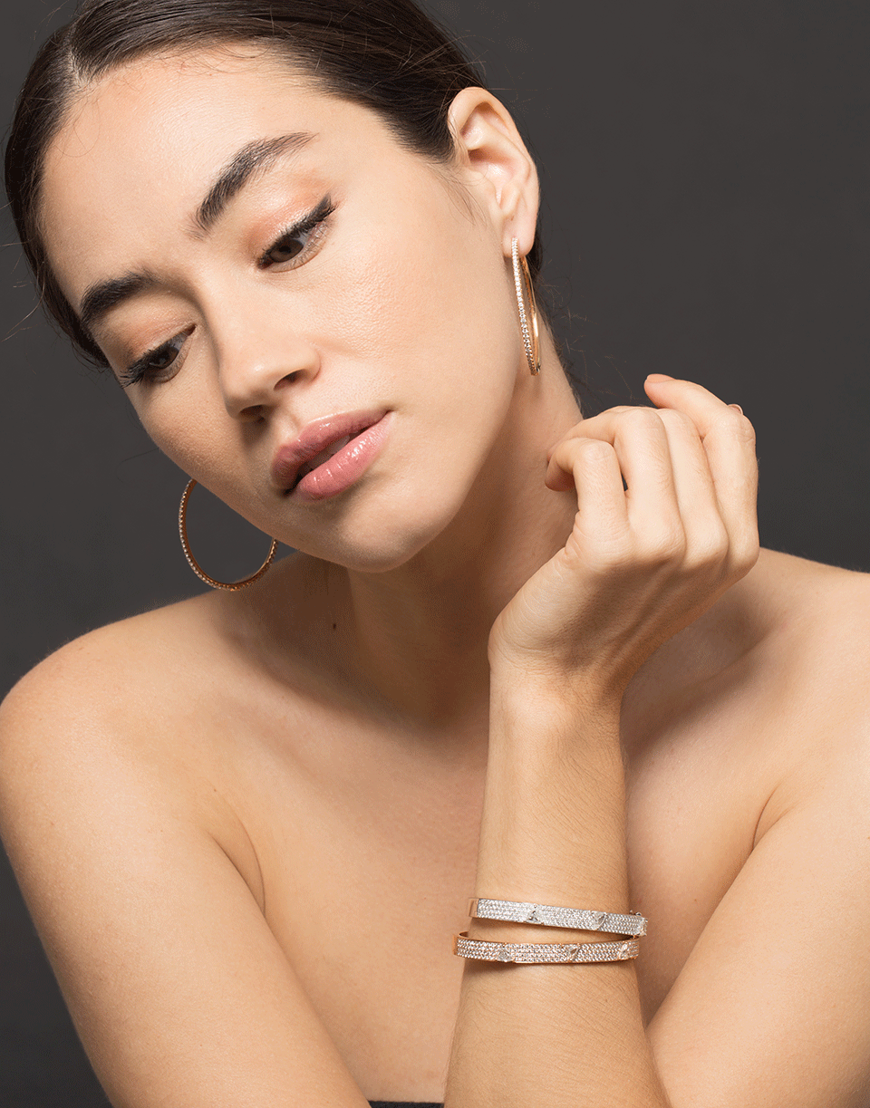 ANITA KO-Trillion Pave Diamond Bracelet-WHITE GOLD