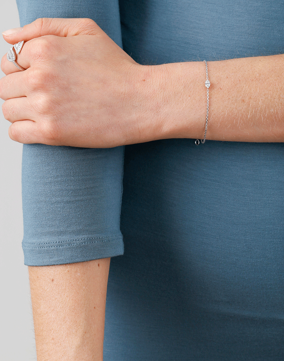 ANITA KO-Marquis Diamond Chain Bracelet-WHITE GOLD
