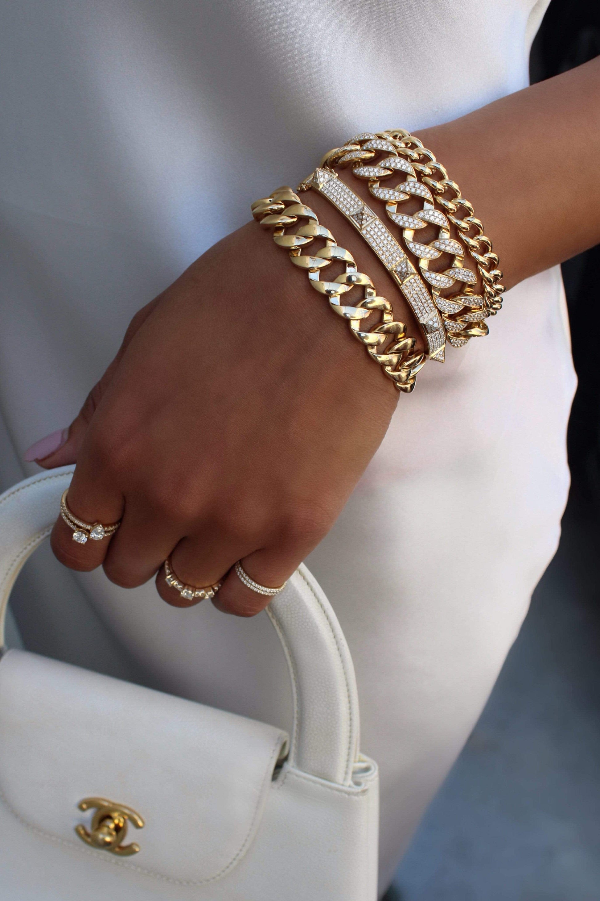 ANITA KO-Hemingway Chain Link Bracelet-YELLOW GOLD