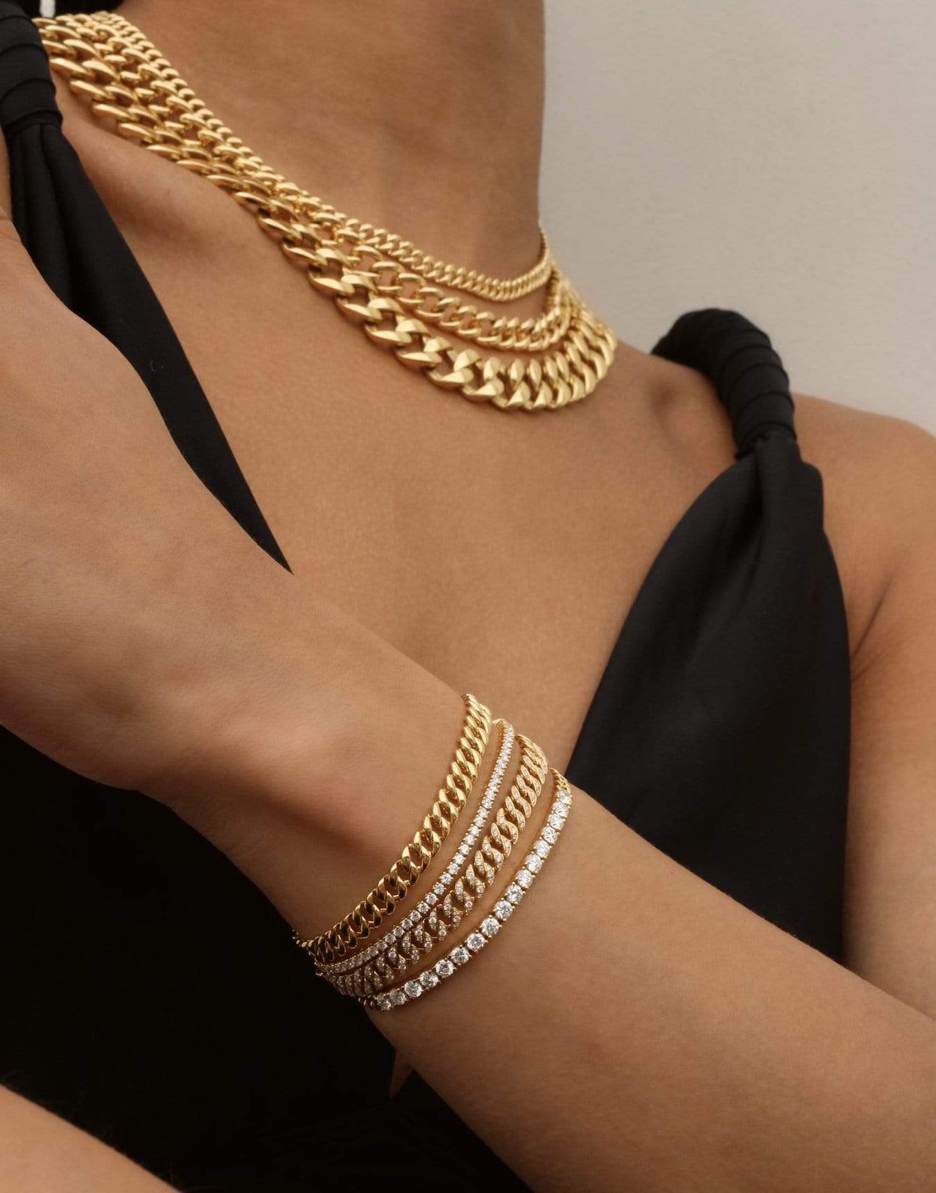 ANITA KO-Small Havana Diamond Bracelet-YELLOW GOLD
