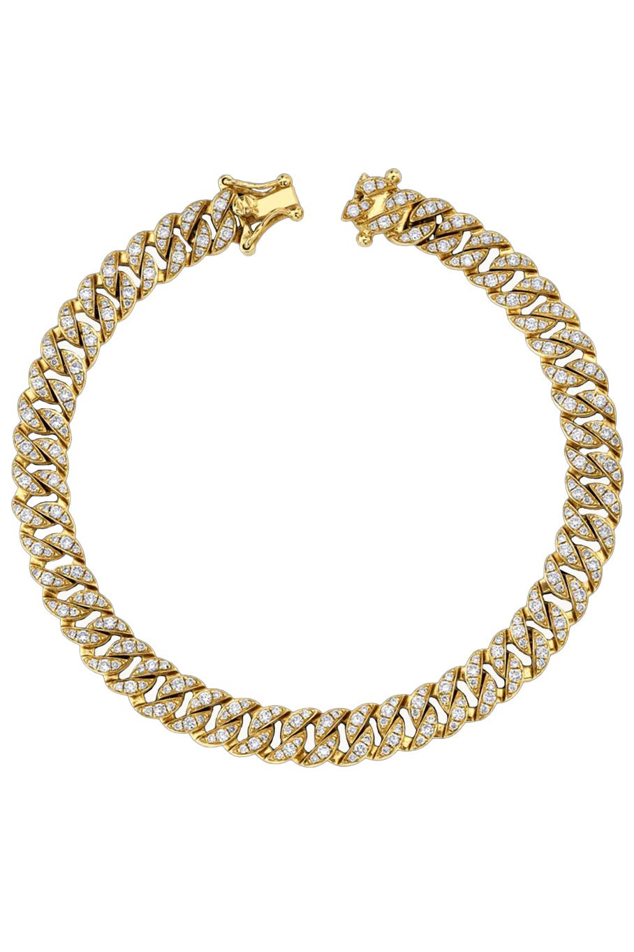ANITA KO-Small Havana Diamond Bracelet-YELLOW GOLD