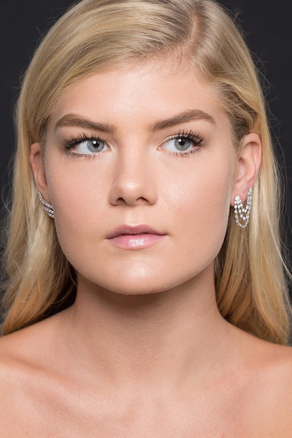Bianca Diamond Loop Single Earring-WHITE GOLD-JEWELRYFINE JEWELEARRING-ANITA KO