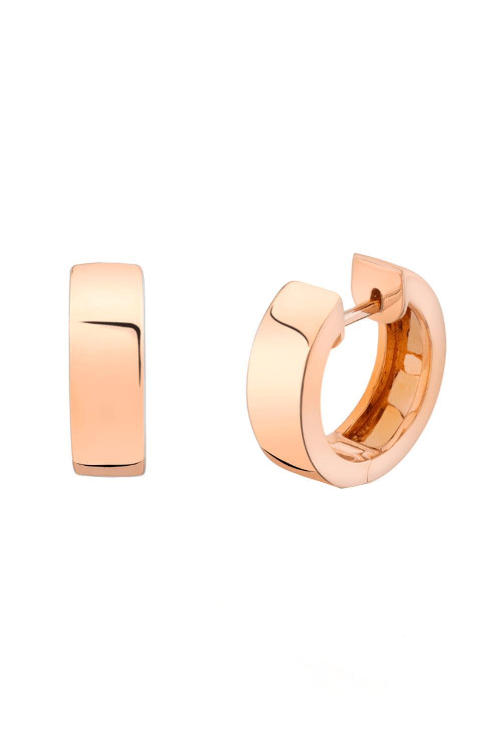 Wide Huggie Earrings-ROSE GOLD-JEWELRYFINE JEWELEARRING-ANITA KO