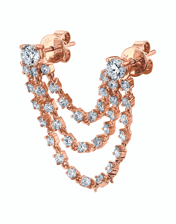 ANITA KO-Bianca Diamond Loop Earring-ROSE GOLD