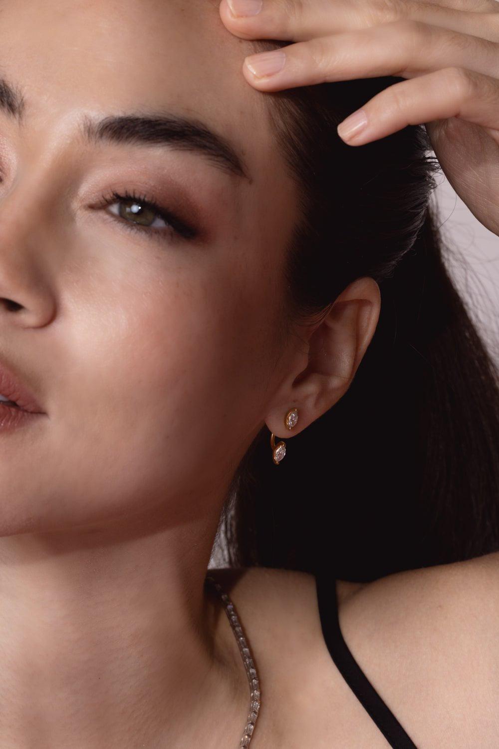ANITA KO-Classic Marquise Orbit Earring-