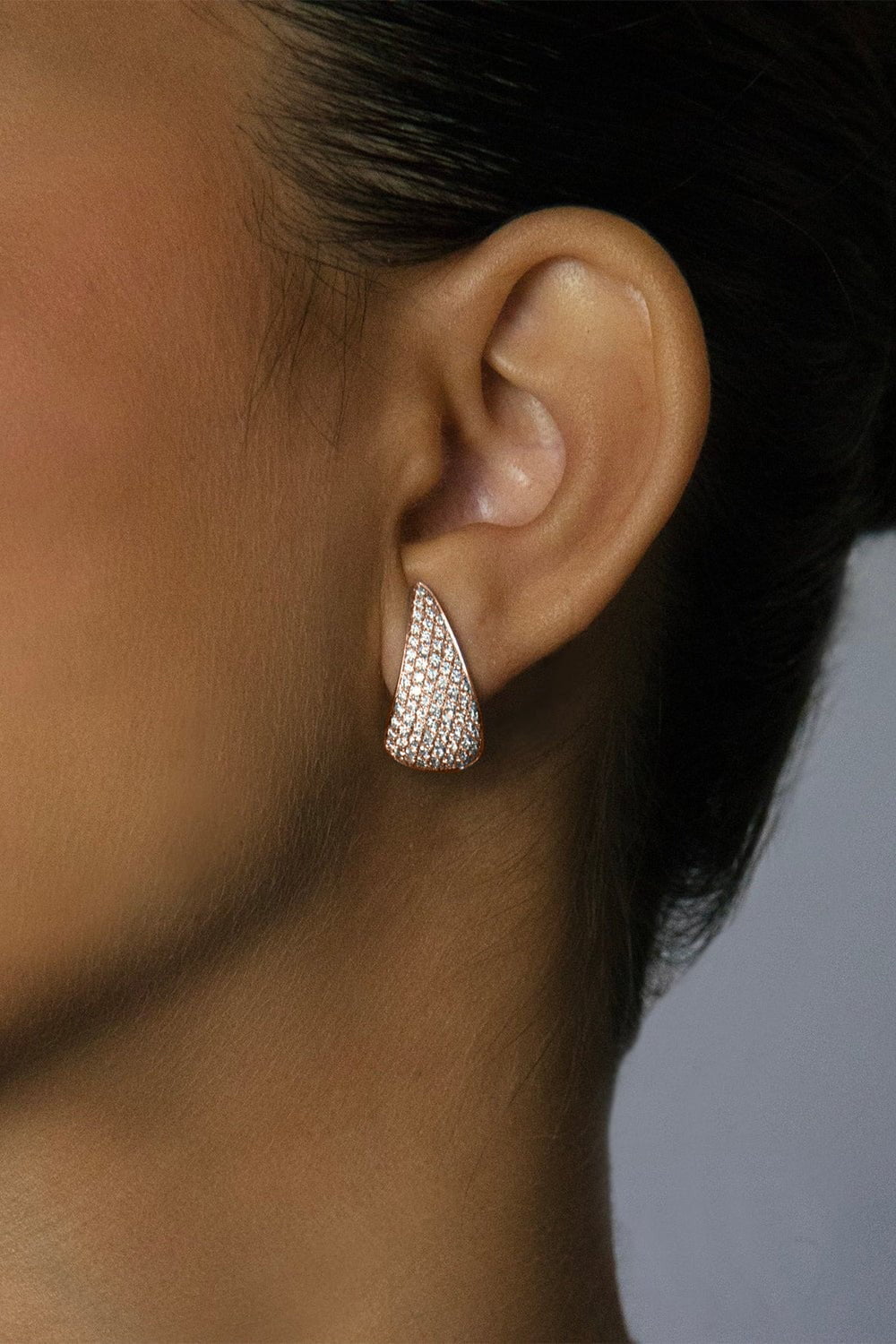 ANITA KO-Diamond Claw Earrings-ROSE GOLD