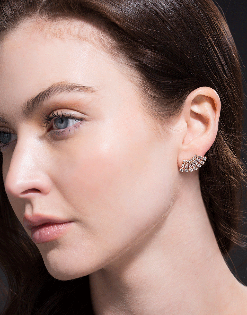 ANITA KO-Floating Ava Diamond Earrings-ROSE GOLD