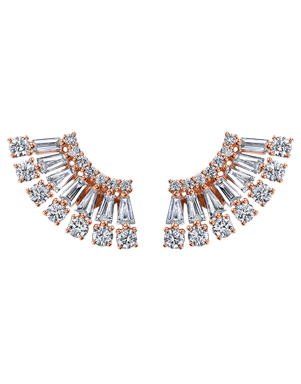 ANITA KO-Floating Ava Diamond Earrings-ROSE GOLD