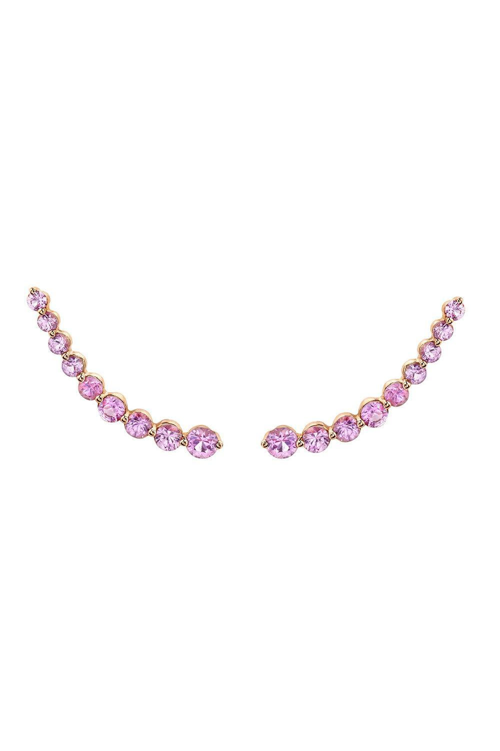 Floating Pink Sapphire Earrings-ROSE GOLD-JEWELRYFINE JEWELEARRING-ANITA KO
