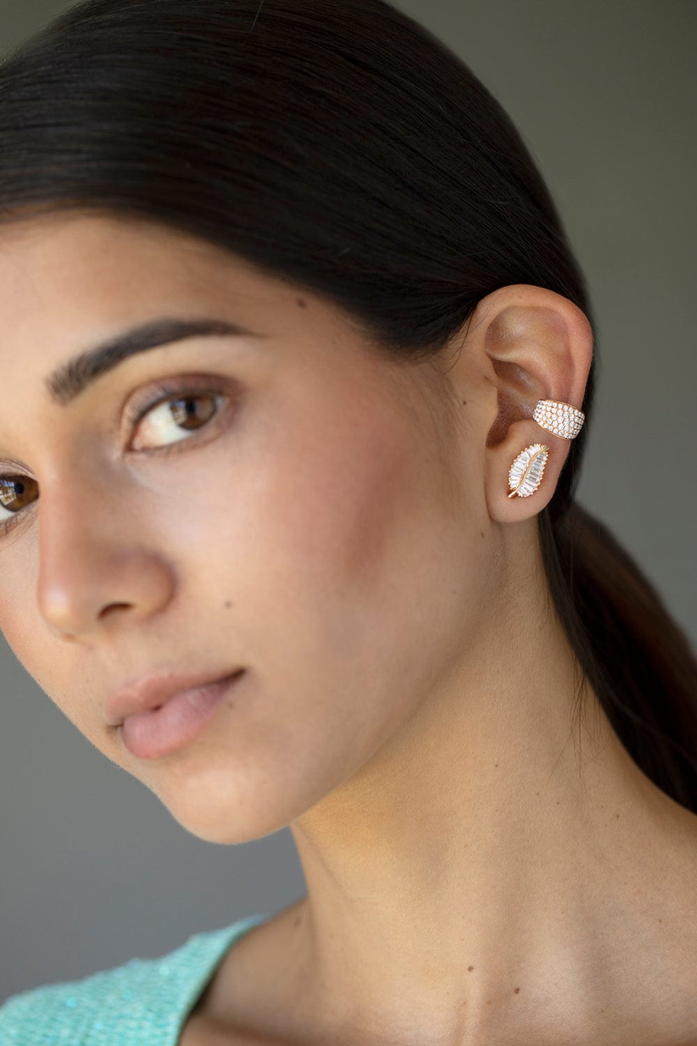 ANITA KO-Galaxy Diamond Ear Cuff-ROSE GOLD