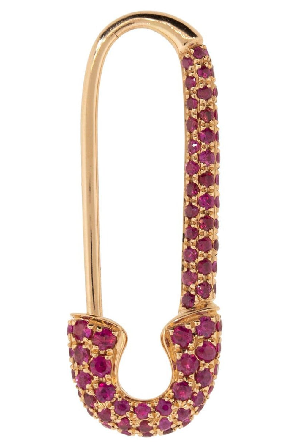ANITA KO-Ruby Safety Pin Right Earring-ROSE GOLD