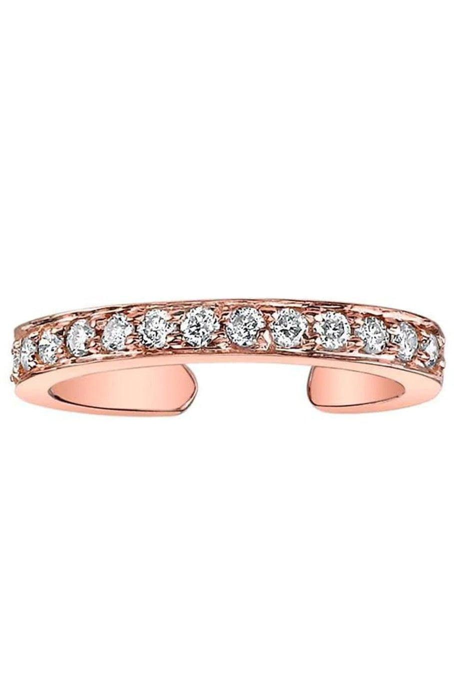 ANITA KO-Rose Gold Single Row Diamond Ear Cuff-ROSE GOLD