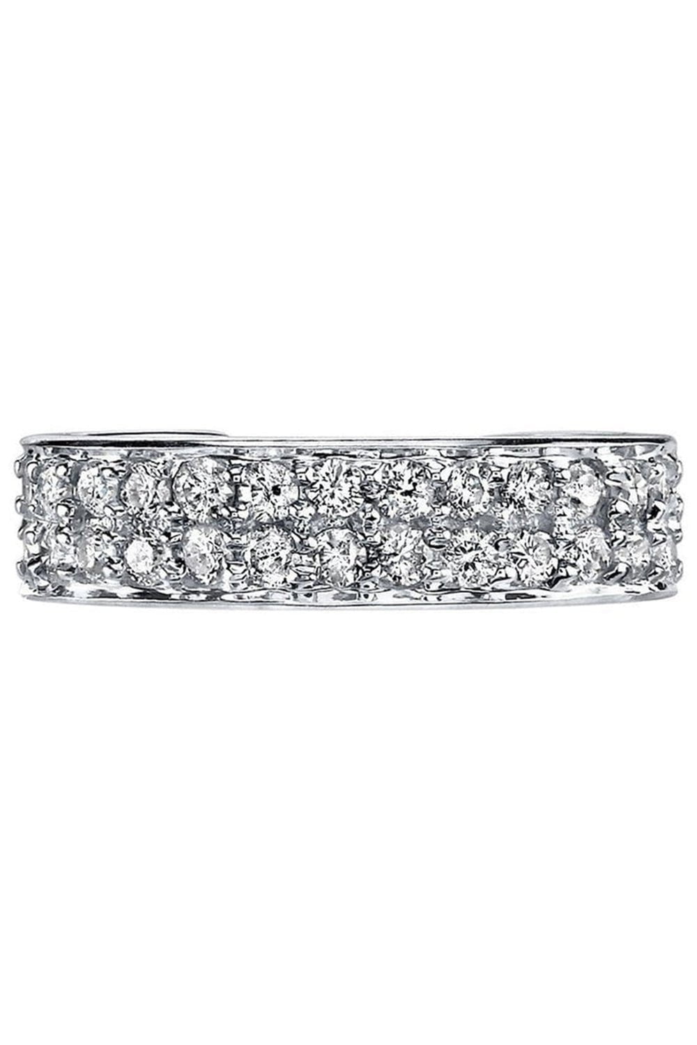 ANITA KO-White Gold Double Row Diamond Ear Cuff-