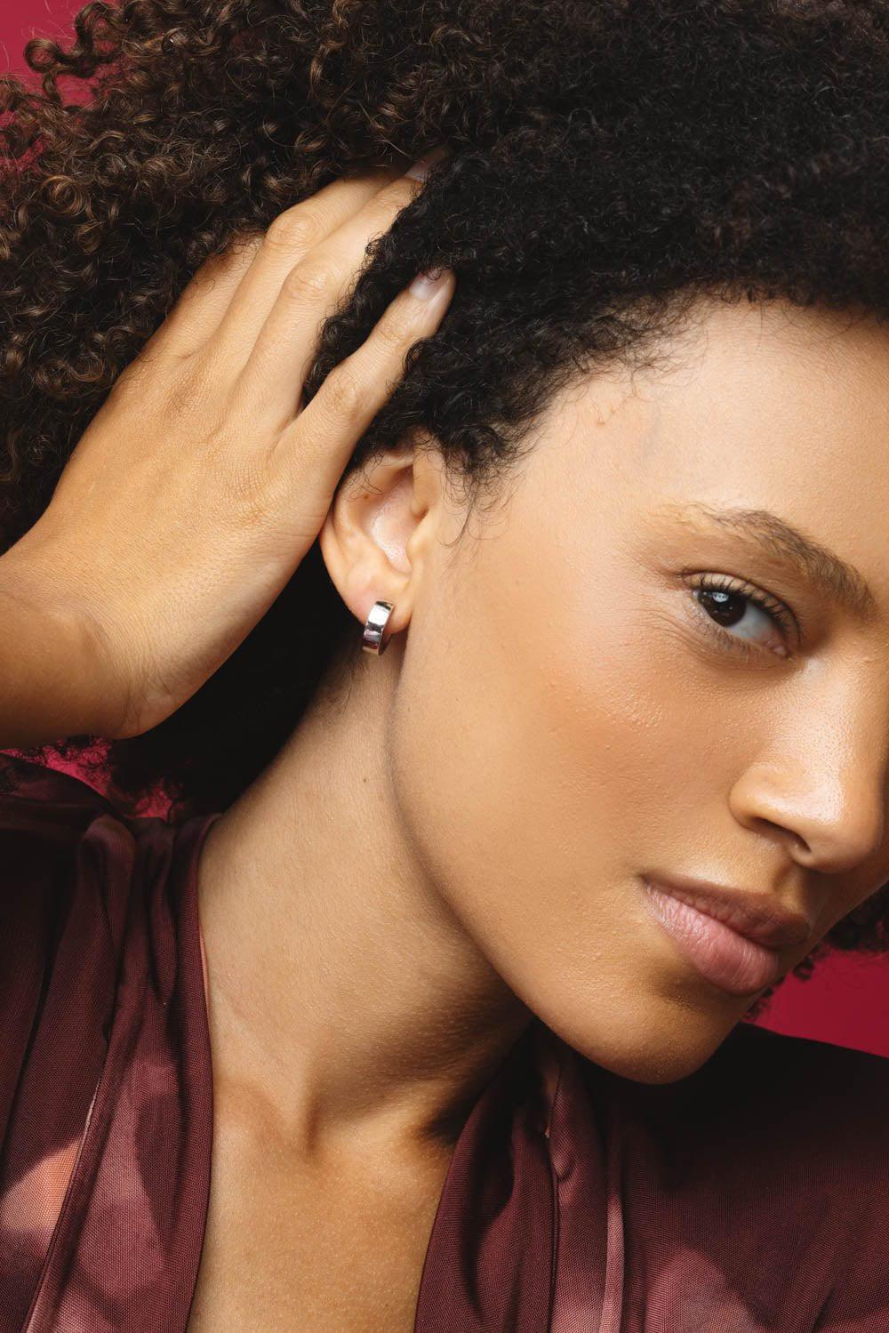 ANITA KO-Wide Huggie Earrings-