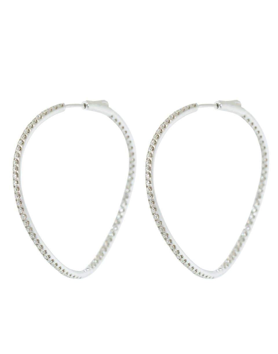 ANITA KO-Diamond Twisted Hoops-WHITE GOLD