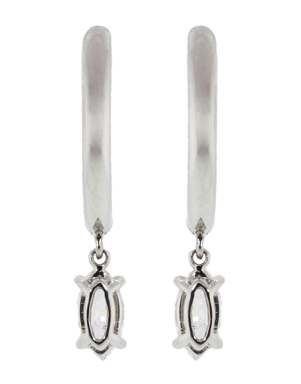 ANITA KO-Marquis Diamond Huggies-WHITE GOLD