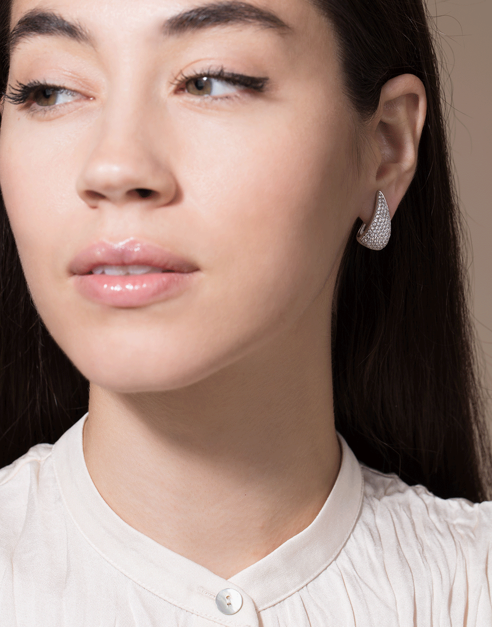 ANITA KO-Pave Diamond Claw Earrings-WHITE GOLD