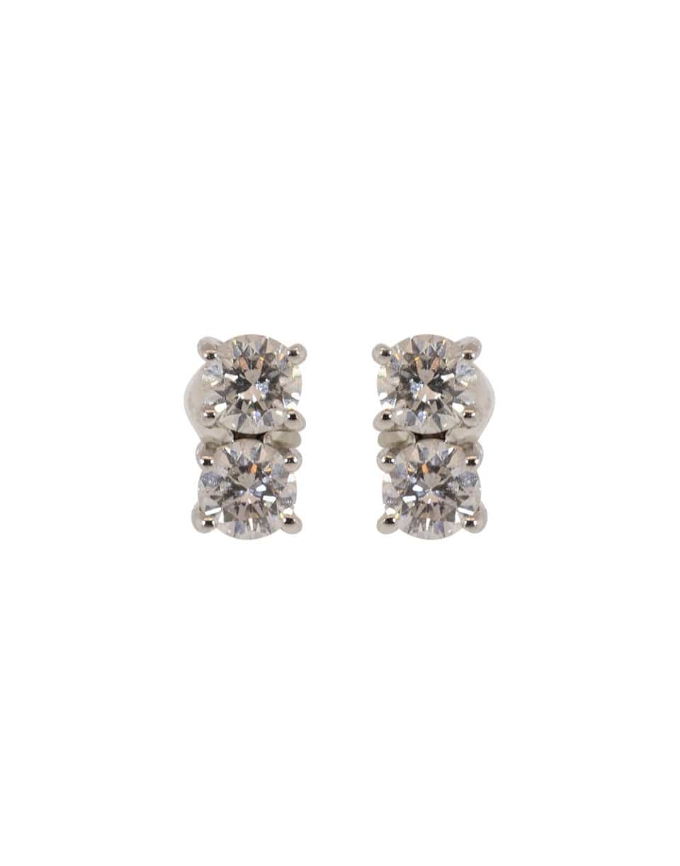ANITA KO-Two Dot Diamond Earrings-WHITE GOLD