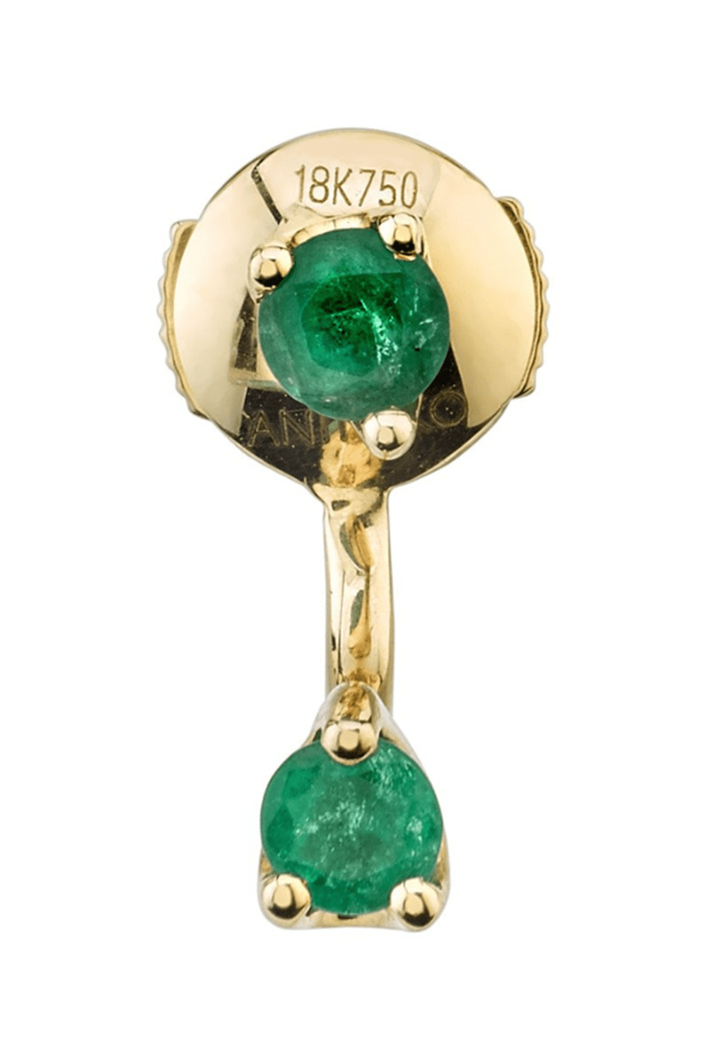 ANITA KO-Classic Emerald Orbit Earring-YELLOW GOLD