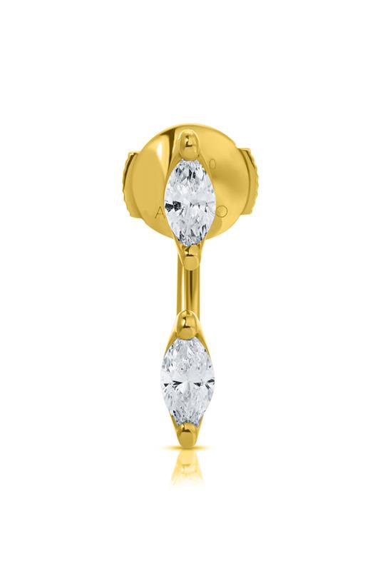 ANITA KO-Classic Marquise Orbit Earring-YELLOW GOLD