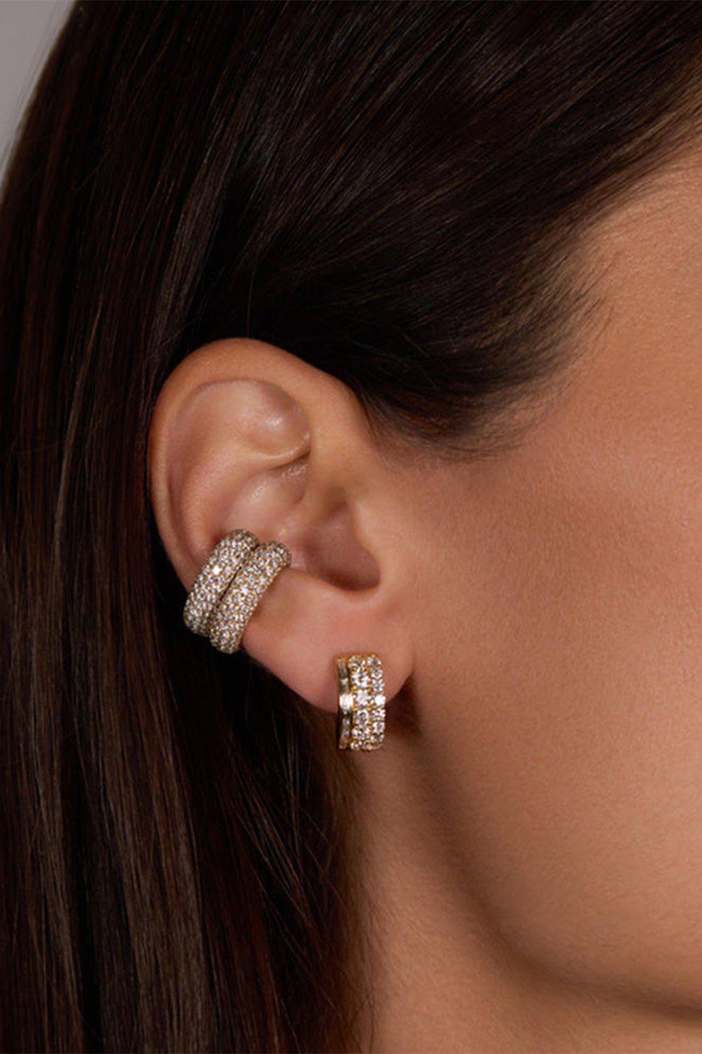 ANITA KO-Diamond Cosmo Ear Cuff-YELLOW GOLD