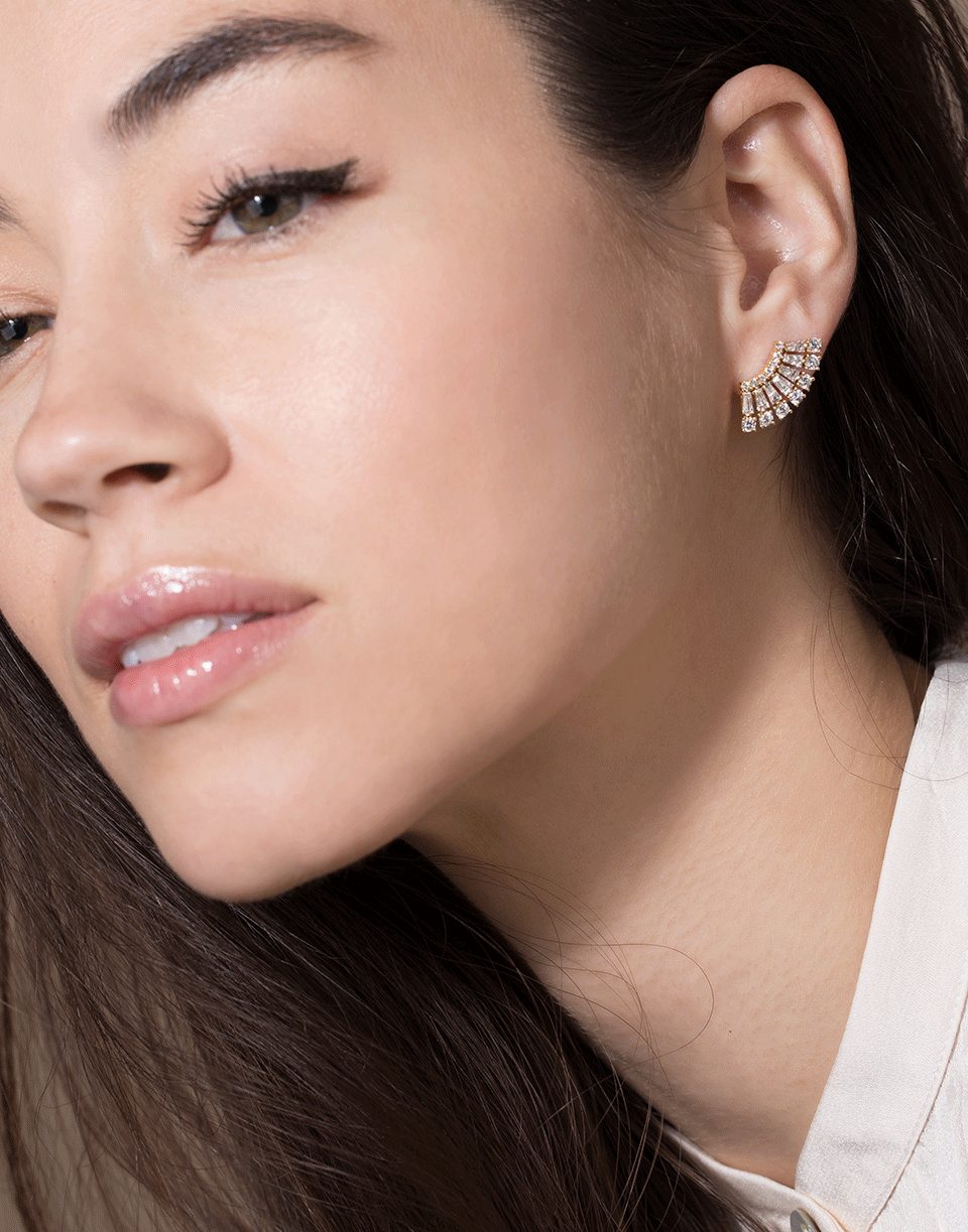ANITA KO-Floating Ava Diamond Studs-YELLOW GOLD