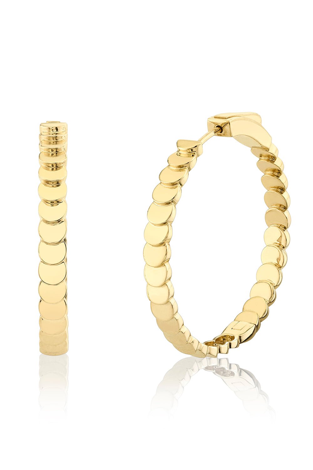 ANITA KO-Large Luna Hoop Earrings-YELLOW GOLD