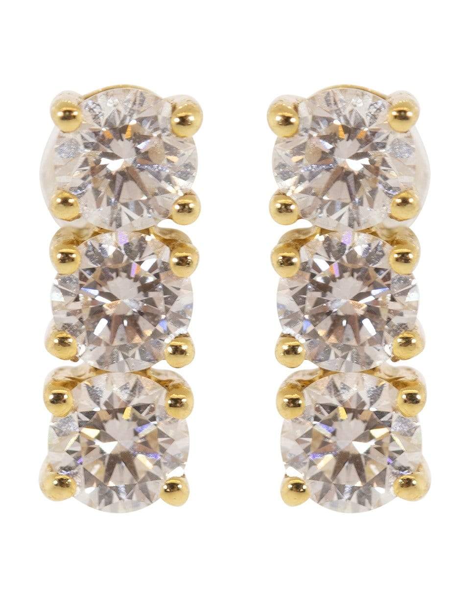 ANITA KO-Three Dot Diamond Earrings-YELLOW GOLD