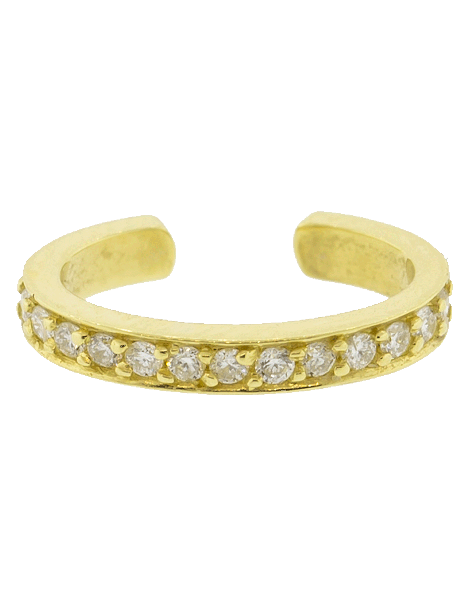 ANITA KO-Yellow Gold Single Row Diamond Ear Cuff-YELLOW GOLD
